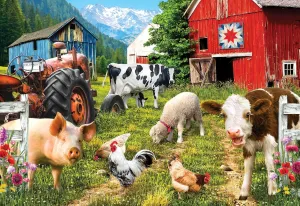 1000 Piece Puzzle for Adults Enigma Sharon Steele Happy Farm Day 27X20 blueboard Jigsaw by Playview Brands