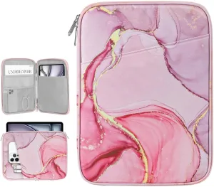 13 Inch Tablet Sleeve Bag Carrying Case for iPad Pro 13" M4 2024, iPad Air 13", iPad Pro 12.9", Samsung Galaxy Tab S10  Plus/S9 FE /S9  Plus 12.4", Remarkable Paper Pro 11.8", Cloudy Pink