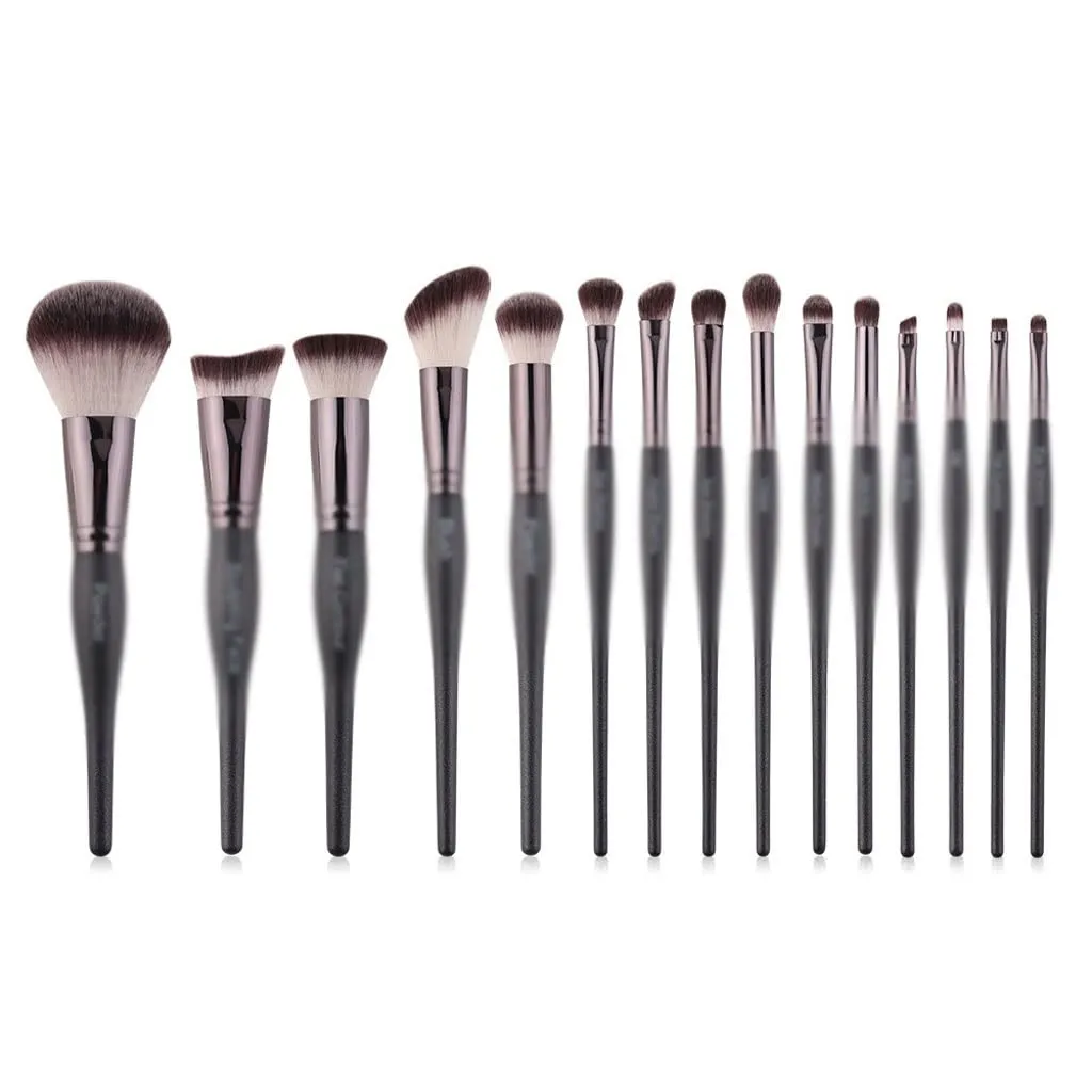15 Piece Makeup Brush Set Full Set of Powder Eye Shadow Lip Brush Concealing Blush