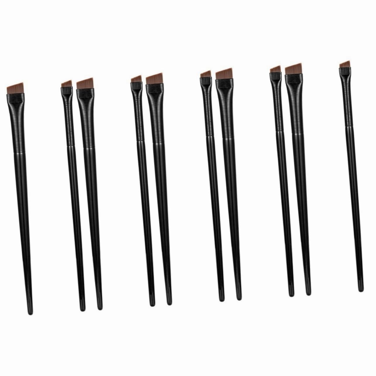 15sets Angled Eyeliner Brush Travel Makeup Tools for Precise Application for Beginners Professionals Soft Bristles for Easy Eyeliner Brow Shaping Lightweight Design