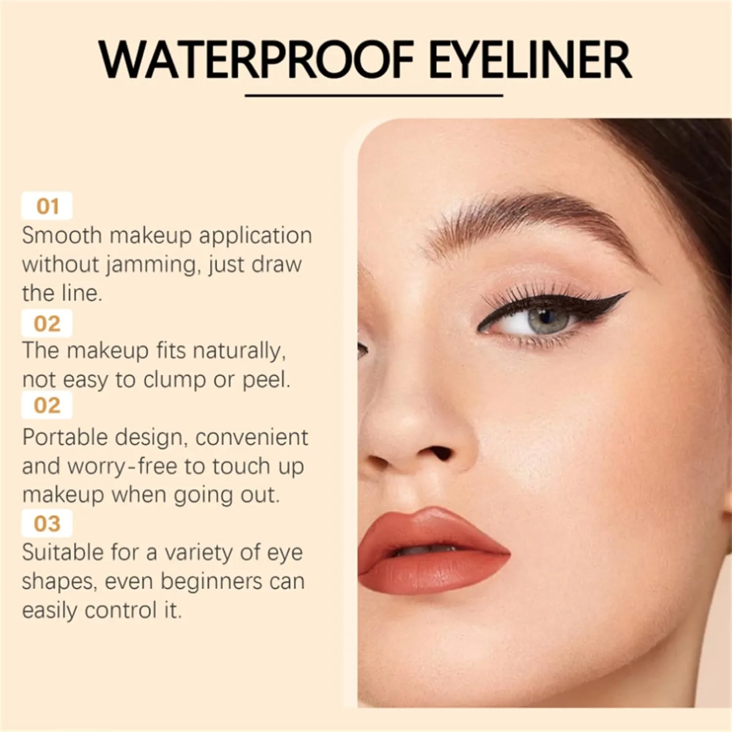 2 Pack 24 HR Waterproof Eyeliner Duo Sharpenable Eye Pencil with Sharpener, 2025 New Plum Eyeliner for Green/Blue/Brown Eyes, No Smudging, Fading, Smooth and Easy to Color, for Older Women (Stone)