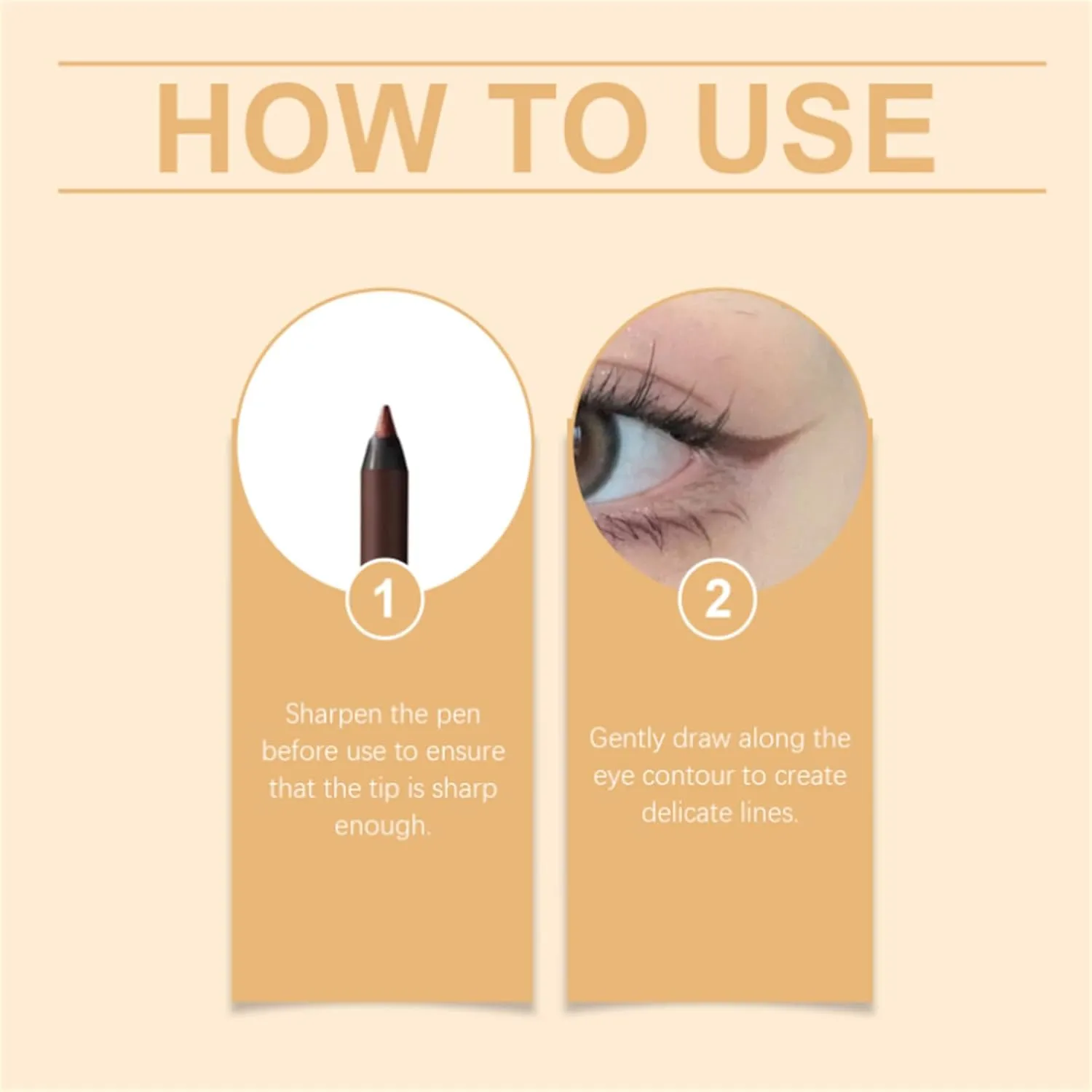 2 Pack 24 HR Waterproof Eyeliner Duo Sharpenable Eye Pencil with Sharpener, 2025 New Plum Eyeliner for Green/Blue/Brown Eyes, No Smudging, Fading, Smooth and Easy to Color, for Older Women (Stone)