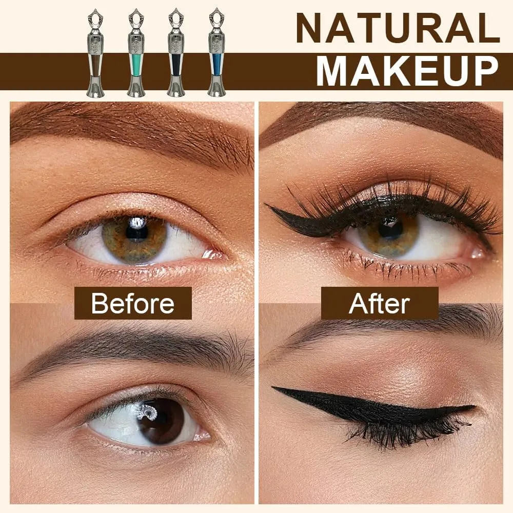 2024 New Natural Powder Eyeliner, 100% Natural Eyeliner in Powder Form, Multi-Use Eye Makeup, Smudge-proof, Longwearing (Blue)