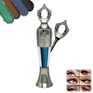 2024 New Natural Powder Eyeliner, 100% Natural Eyeliner in Powder Form, Multi-Use Eye Makeup, Smudge-proof, Longwearing (Blue)