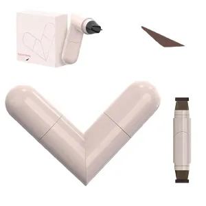 2025 New Foldable Eyeliner Stamp, Waterproof Winged Eyeliner Tool, Quick Drying Smudge Proof Double Ended Stamps for Beginners (Brown)