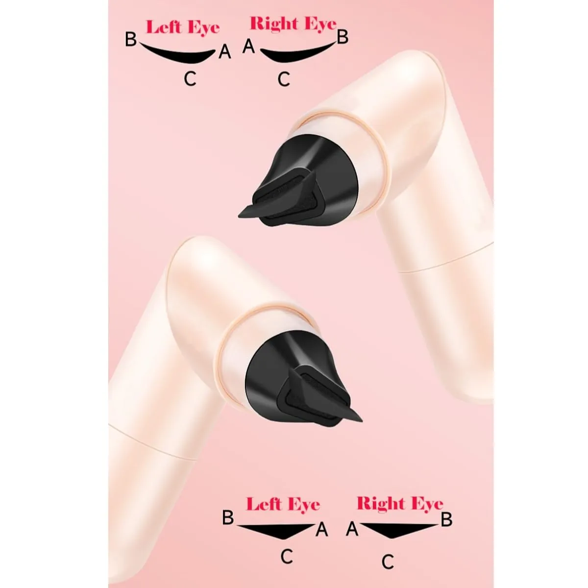 2025 New Gel Eyeliner Pencil Set, Foldable Eyeliners for Perfect Wing, Waterproof Eyeliner Stamp, for Beginners (Brown)