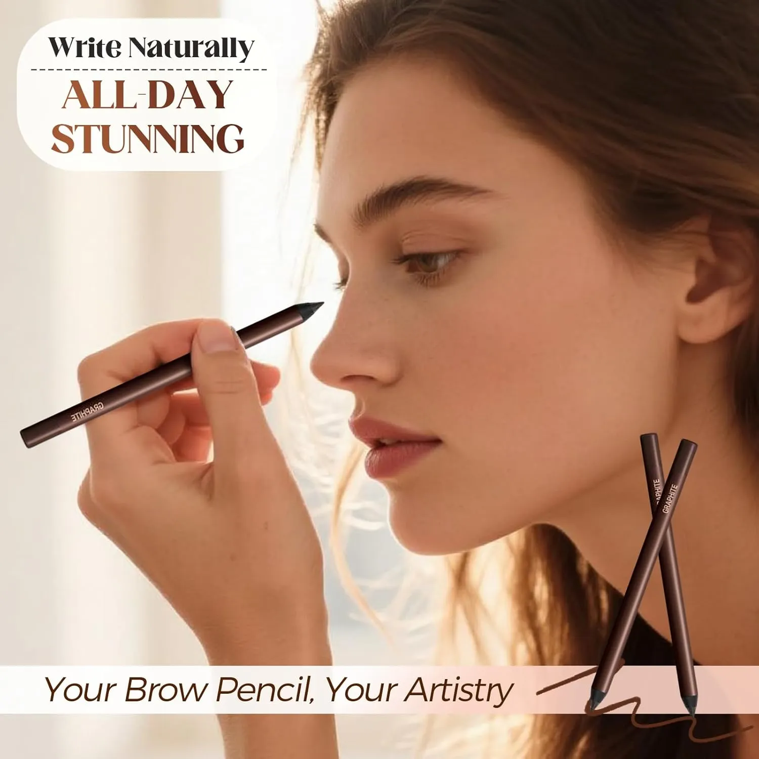 24 Hr Waterproof Eyeliner Duo Sharpenable Eye Pencil, 2025 New Persona Eyeliner Pencil Waterproof, No Smudging, Fading, Smooth And Easy To Color (All)