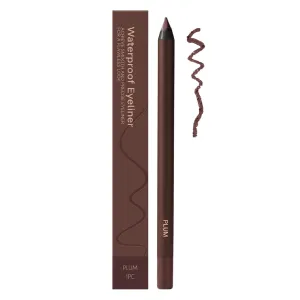 24 HR Waterproof Eyeliner Duo Sharpenable Eye Pencil, 2025 New Persona Eyeliner Pencil Waterproof, No Smudging, Fading, Smooth And Easy To Color (Plum)