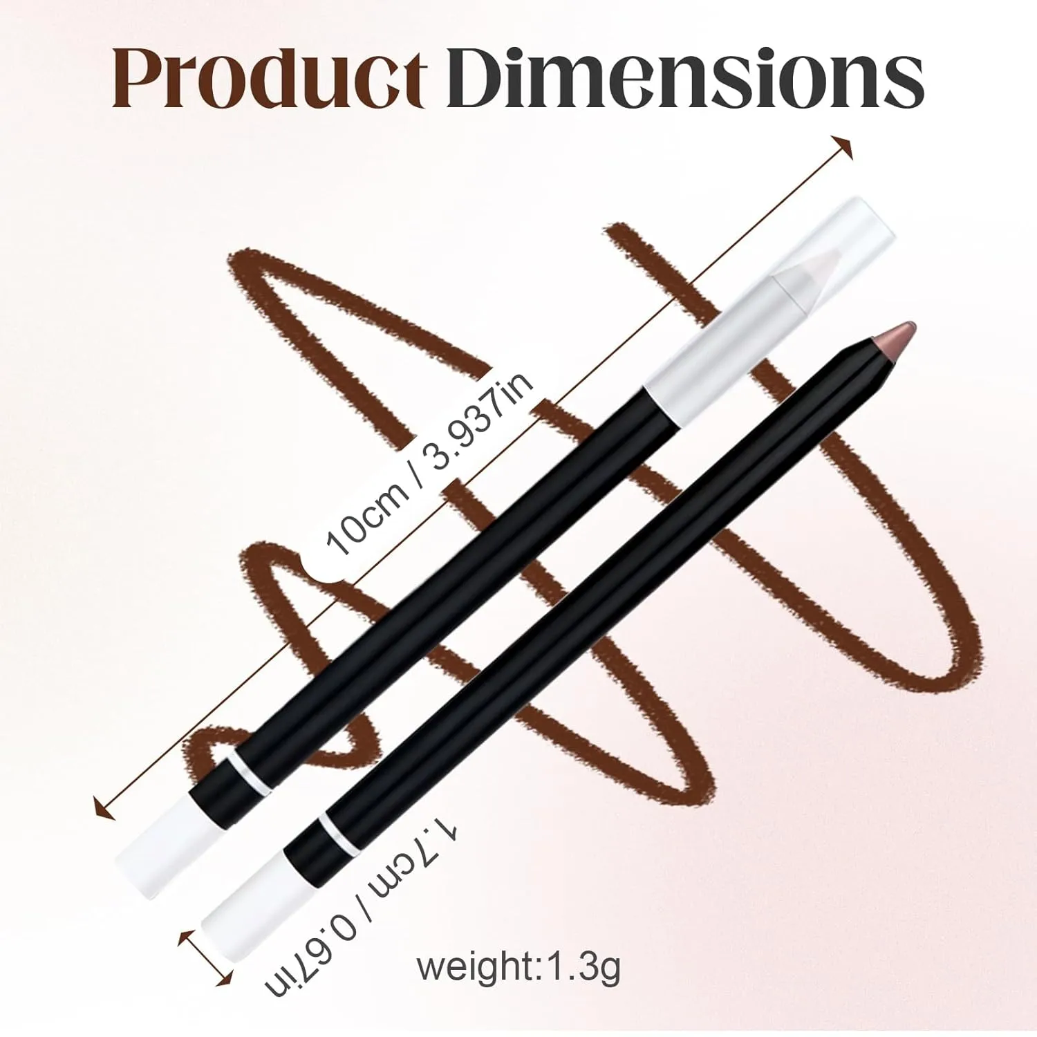 24 HR Waterproof Eyeliner Duo Sharpenable Eye Pencil, 2025 Upgraded Colored Waterproof Smudge Proof Glitter Eyeliner for Women Eye Makeup (6 Pcs)