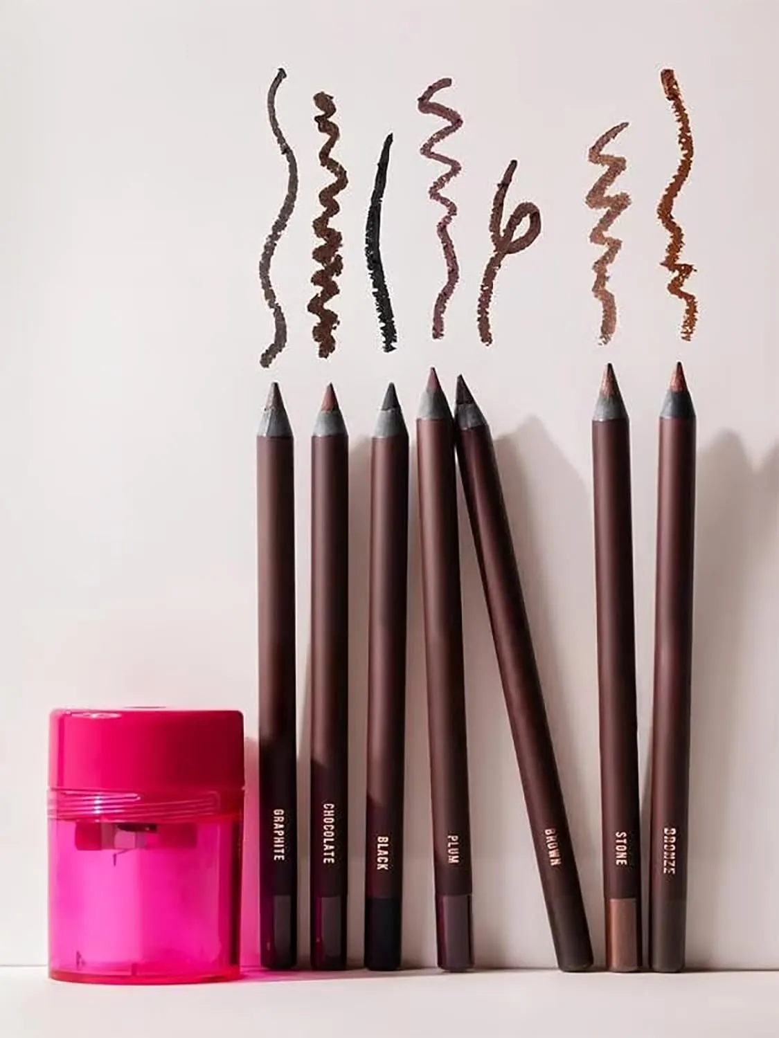 24HR Waterproof Eyeliner, 24 HR Waterproof Eyeliner Duo Sharpenable Eye Pencil, Glides on Smoothly, Ultra-Creamy (Plum Bronze)