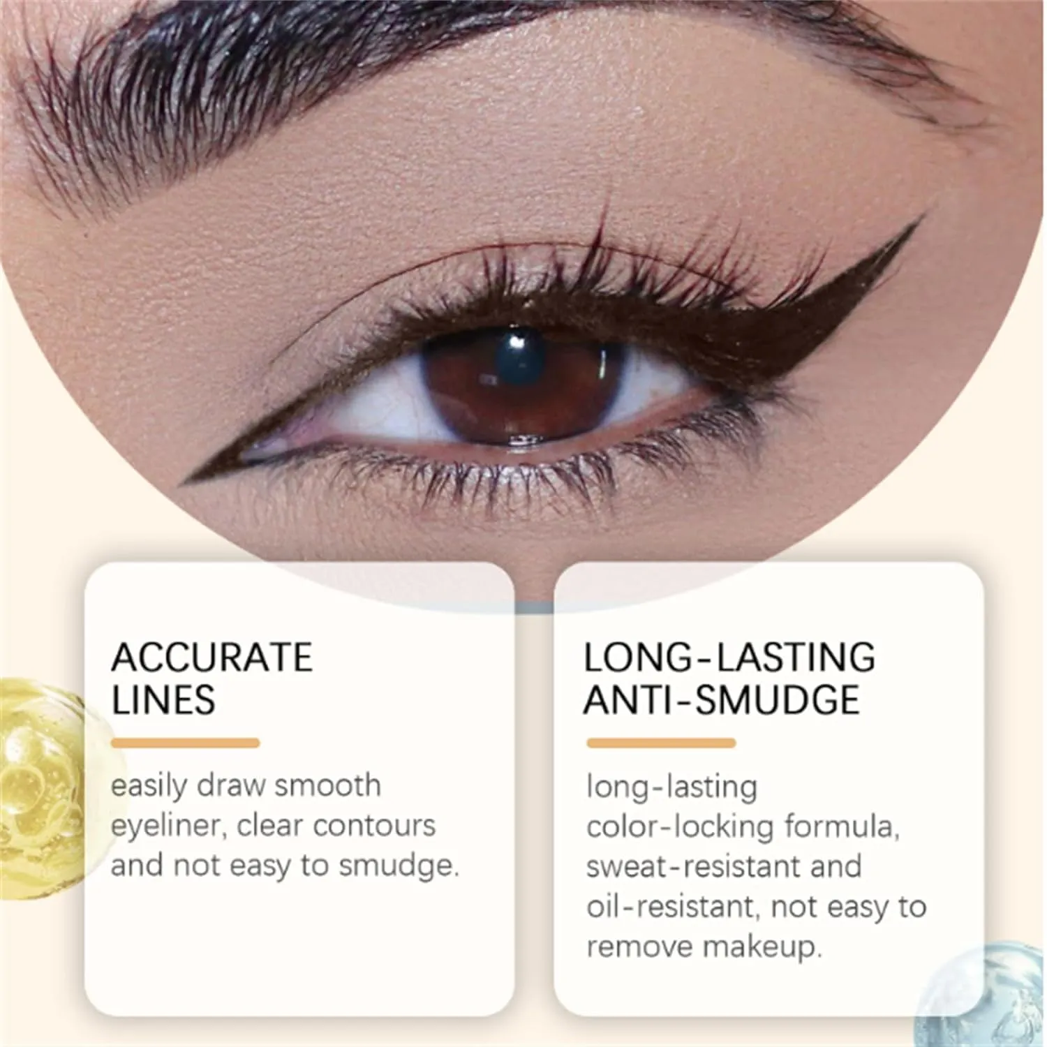 24hr Waterproof Eyeliner, Eyeliner Pencil Waterproof, Long-Wear 2 in 1 Eyeliners and Eyebrow Pencil, Sharpenable Smudge-Proof Eye Liner Pencils, Easy to Apply, Smooth Glide (Brown   Chocolate)