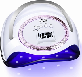 288W UV Nail Lamp, LKE Nail Dryers Professional UV LED Nail Lamp UV Light for Gel Nails with 66pcs Light Beads 4Timers LCD Display and Auto Sensor for Salon and Home