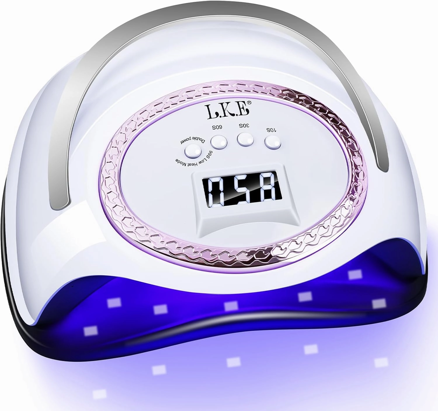 288W UV Nail Lamp, LKE Nail Dryers Professional UV LED Nail Lamp UV Light for Gel Nails with 66pcs Light Beads 4Timers LCD Display and Auto Sensor for Salon and Home