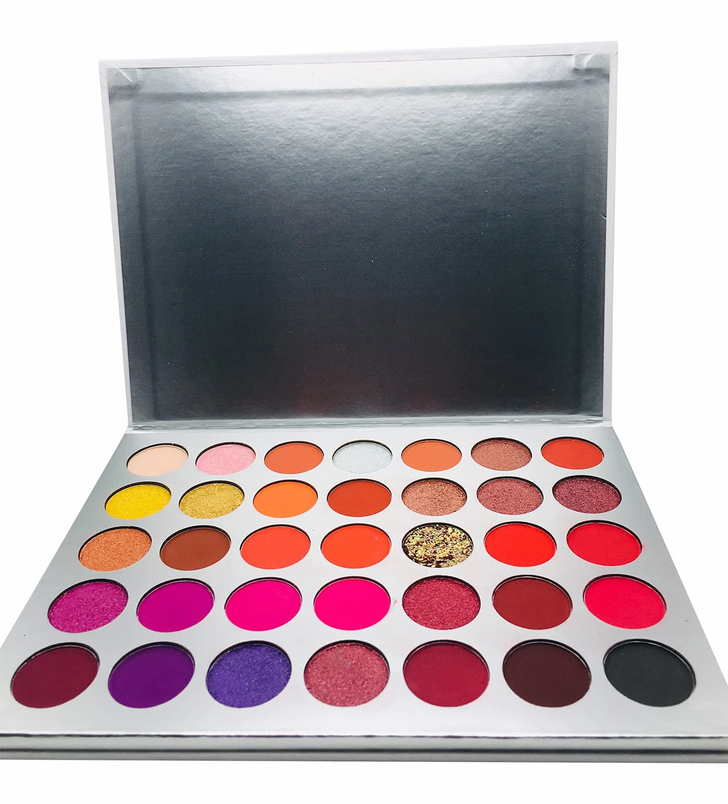2Chique Boutique Eyeshadow Makeup Palette 35 Matte and Shimmer Colors Long Lasting and High Pigment (Style 38 Shimmer)