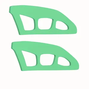 2pcs Silicone Eye Makeup Stencil, Eyetour Tool for Easy Eyeshadow Application, 3 Hole Eyeshadow Applicator Tool, Reusable Eye Makeup Stencils for Women (Green)