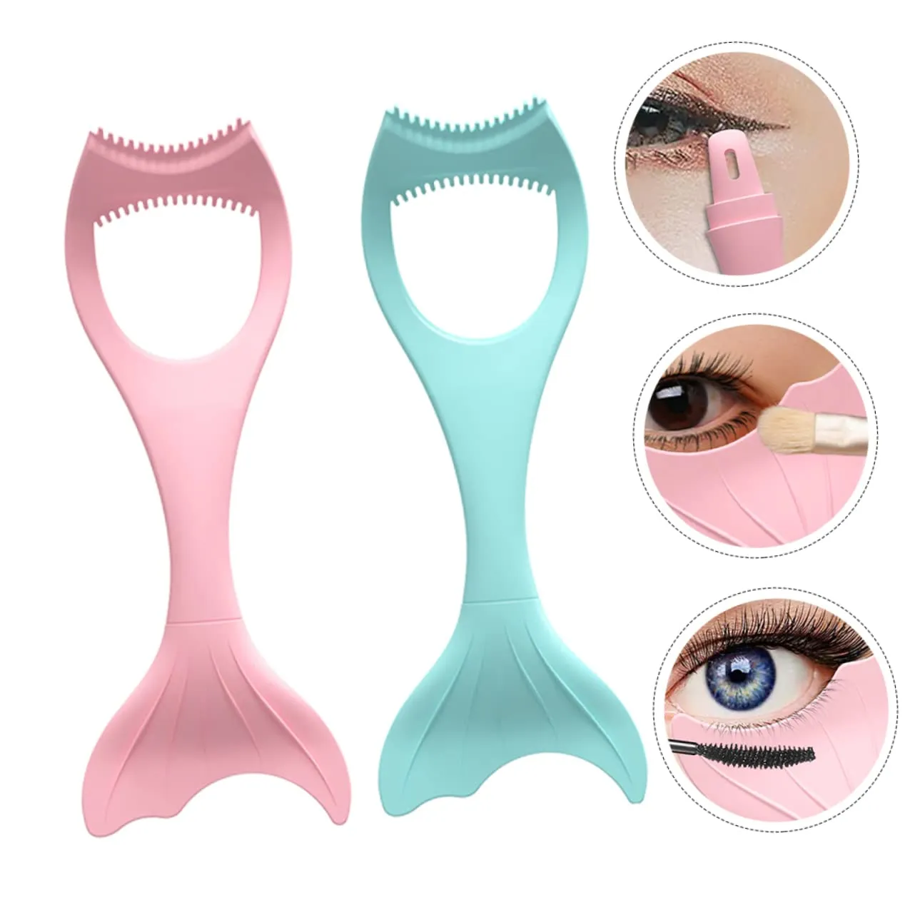 2pcs Silicone Eyeliner Stencil for Eye Makeup Easy Use Mascara Aid Tool Curved Design for Lash Line Precision for Beginners and Hooded Eyes