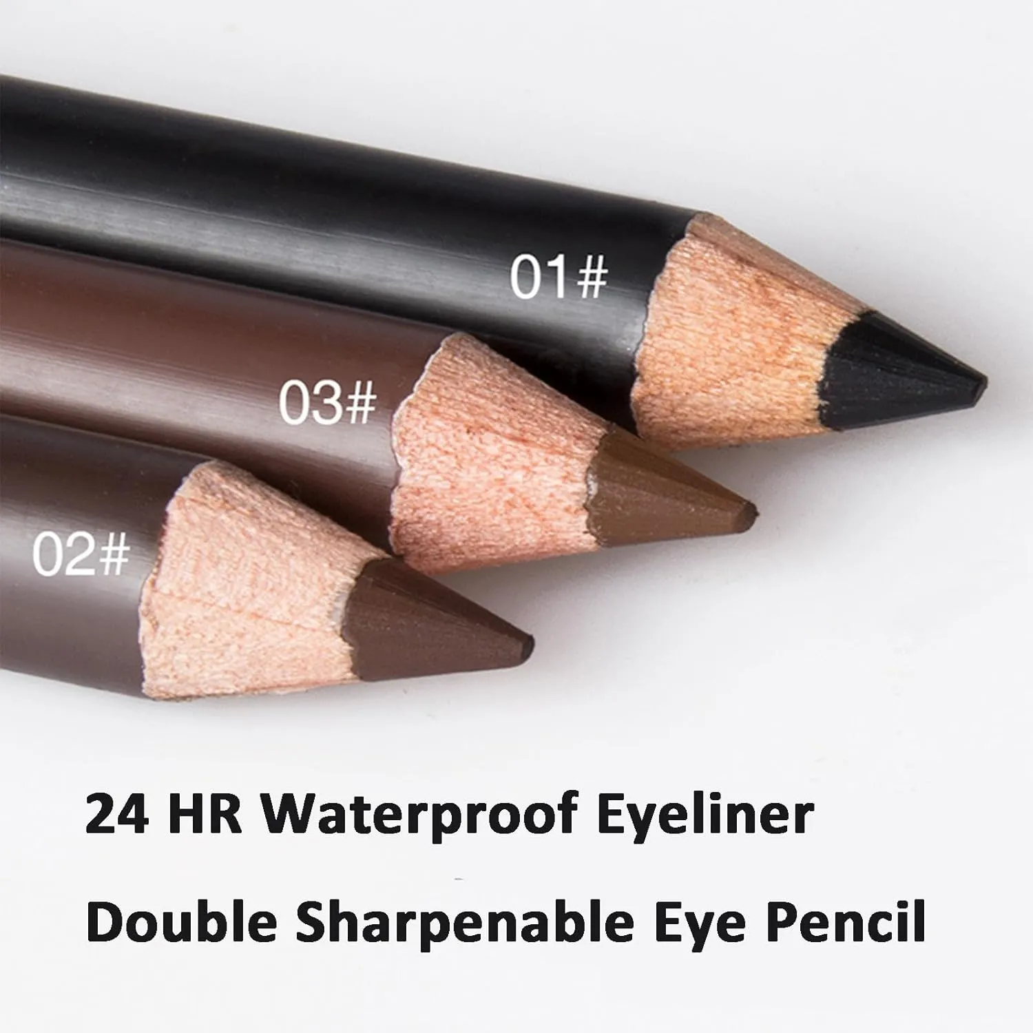 3 Pack Systemous Waterproof Eyeliner Sharpenable Eye Pencil, 2 In 1 Eye Liner And Eyebrow Pencil, Fading, Smooth And Easy To Color. (3*MIX)