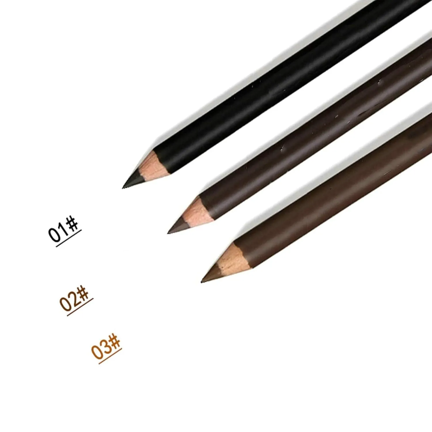 3 Pack Systemous Waterproof Eyeliner Sharpenable Eye Pencil, 2 In 1 Eye Liner And Eyebrow Pencil, Fading, Smooth And Easy To Color. (3*MIX)