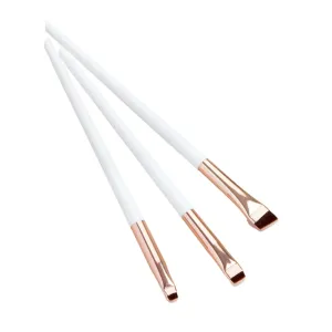 3 Pcs edge eyeliner brush oblique head eyebrow brush outline eyeliner brush ultra-thin eyeshadow brush makeup tools(White)