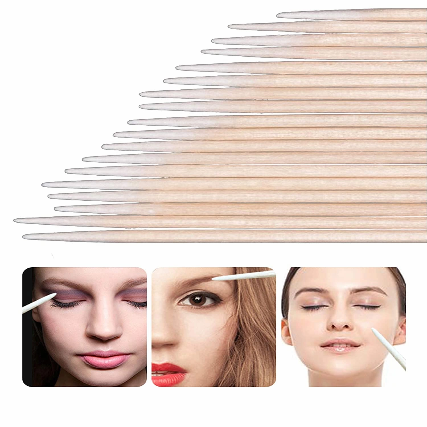 3500 pcs 4 Inch Pointed Cotton Swabs Precision Microblading Cotton Tipped
