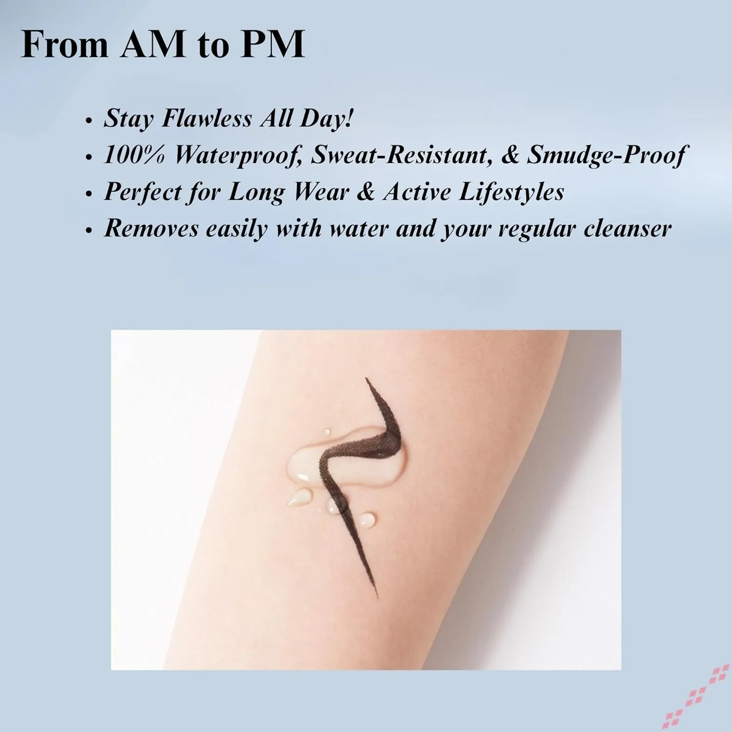 3650 Gray Liquid Eye liner Waterproof, Smudge Proof, All-Day Wear Liquid Liner | Safe For Sensitive Eyes and Contact Lens Wearers