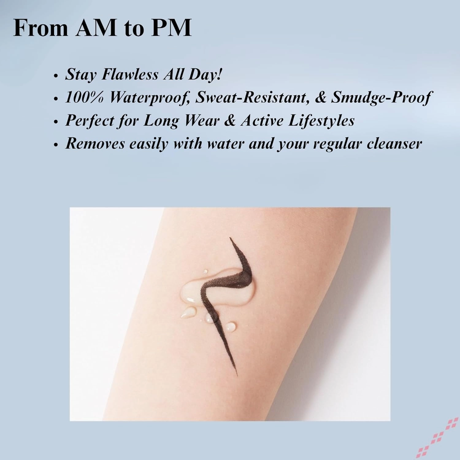 3650 All Day Liquid Liner, Waterproof, Smudge- Resistant with Fine Brush Tip in Brown Black