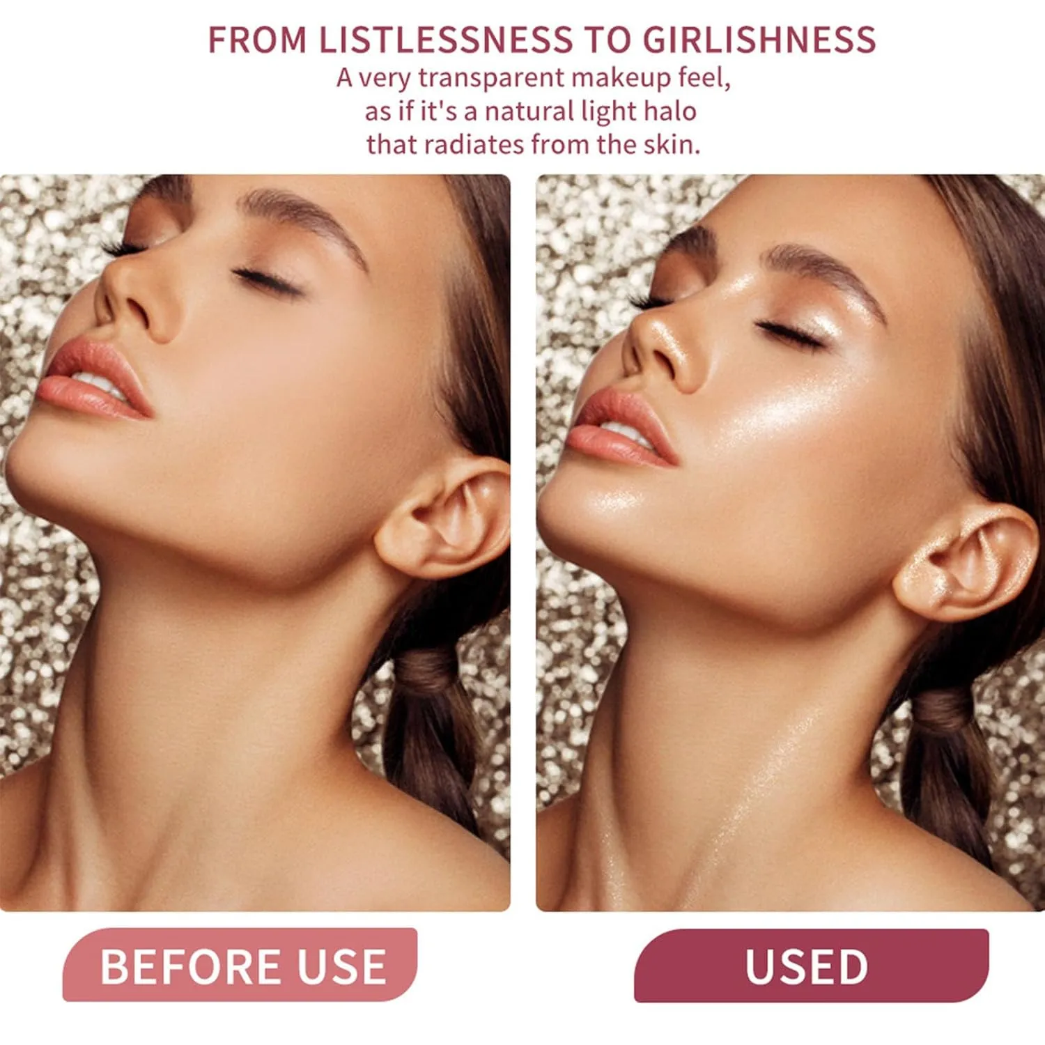 3D Rose Petal Blush, Flower Beauty Blush for Cheeks - Natural Rosy Glow Makeup, Buildable & Blendable Pressed Powder, Perfect Valentine's/Mothers Day Gift (E)