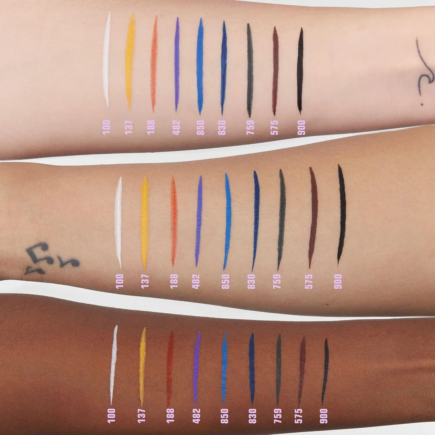 3INA The Color Pen Eyeliner 188 - Ultra Fine Tip 14H Orange Longwear Liquid Liner - Vibrant Colors, Matte, Smudgeproof, Flake Proof Eye Makeup - Cruelty Free, Paraben Free, Vegan Cosmetics - Orange