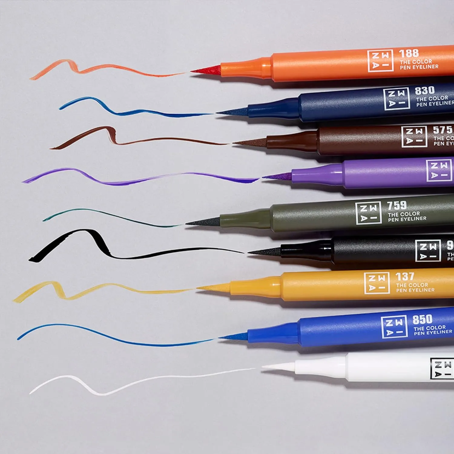3INA The Color Pen Eyeliner 188 - Ultra Fine Tip 14H Orange Longwear Liquid Liner - Vibrant Colors, Matte, Smudgeproof, Flake Proof Eye Makeup - Cruelty Free, Paraben Free, Vegan Cosmetics - Orange