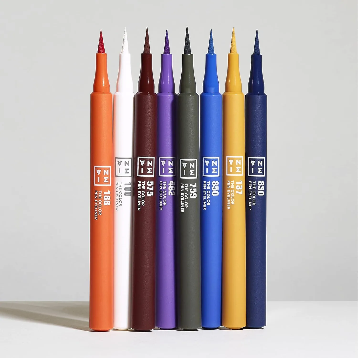 3INA The Color Pen Eyeliner 830 - Ultra Fine Tip 14H Dark Blue Longwear Liquid Liner - Vibrant Color, Matte, Smudgeproof, Flake Proof Eye Makeup - Cruelty Free, Paraben Free, Vegan Cosmetics - Navy
