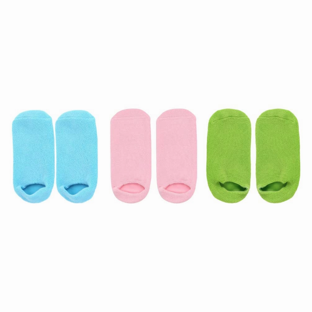 3pairs Moisturizing Foot Socks Care Products for Soft Smooth Skin for Dry Feet Treatment Use Colors