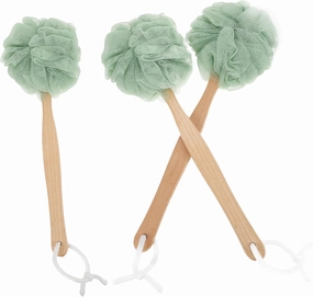 3Pcs Exfoliating Shower Brushes Durable Back Cleaning Scrubbers for Deep Cleansing Gentle Body and Face Wash for Smooth Skin After Bathing Handle