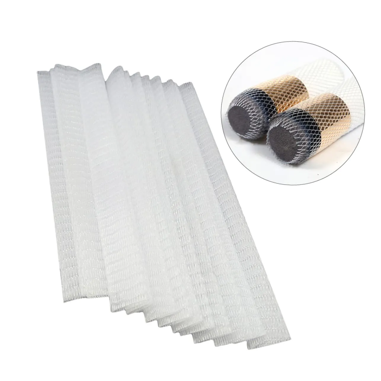 3sets Makeup Brush Case Brush Mesh Cover Set Save Space in Travel 100pcs*3