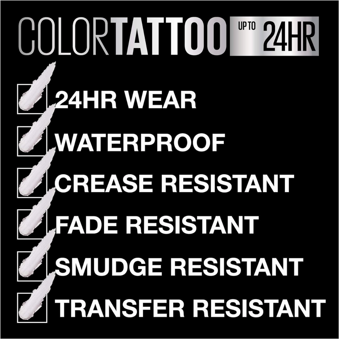 3x Maybelline Color Tattoo 24HR Cream Gel Eyeshadow Socialite