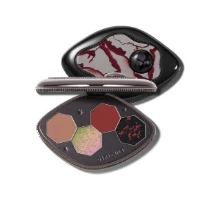 4-Color Eyeshadow Palette - Highly Pigmented Matte & Glitter Long-Lasting Eyeshadow Quad, Blendable Radiant Finish with Built-in Mirror for Precision Application #52