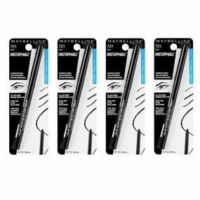 4 x Maybelline Unstoppable Automatic Pencil Eyeliner 701 Onyx (Carded)