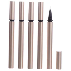5pcs 1ml Empty Eyeliner Pen Tube Portable Refillable Eyeliner Pen Brush Tip for Liquid Liner