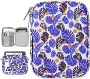 6-7 Inch Sleeve Carrying Case for 7" Kindle Colorsoft Signature Edition and All-New Kindle Paperwhite, Protective Sleeve Cover Pouch Bag for 6" Kindle/Kindle Oasis/E-Reader, Tropical Leaf