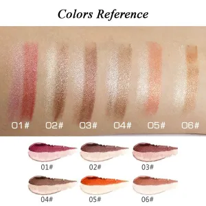 6 pack double color eyeshadows stick good waterproof matte flash powder eye shadow gradient makeup