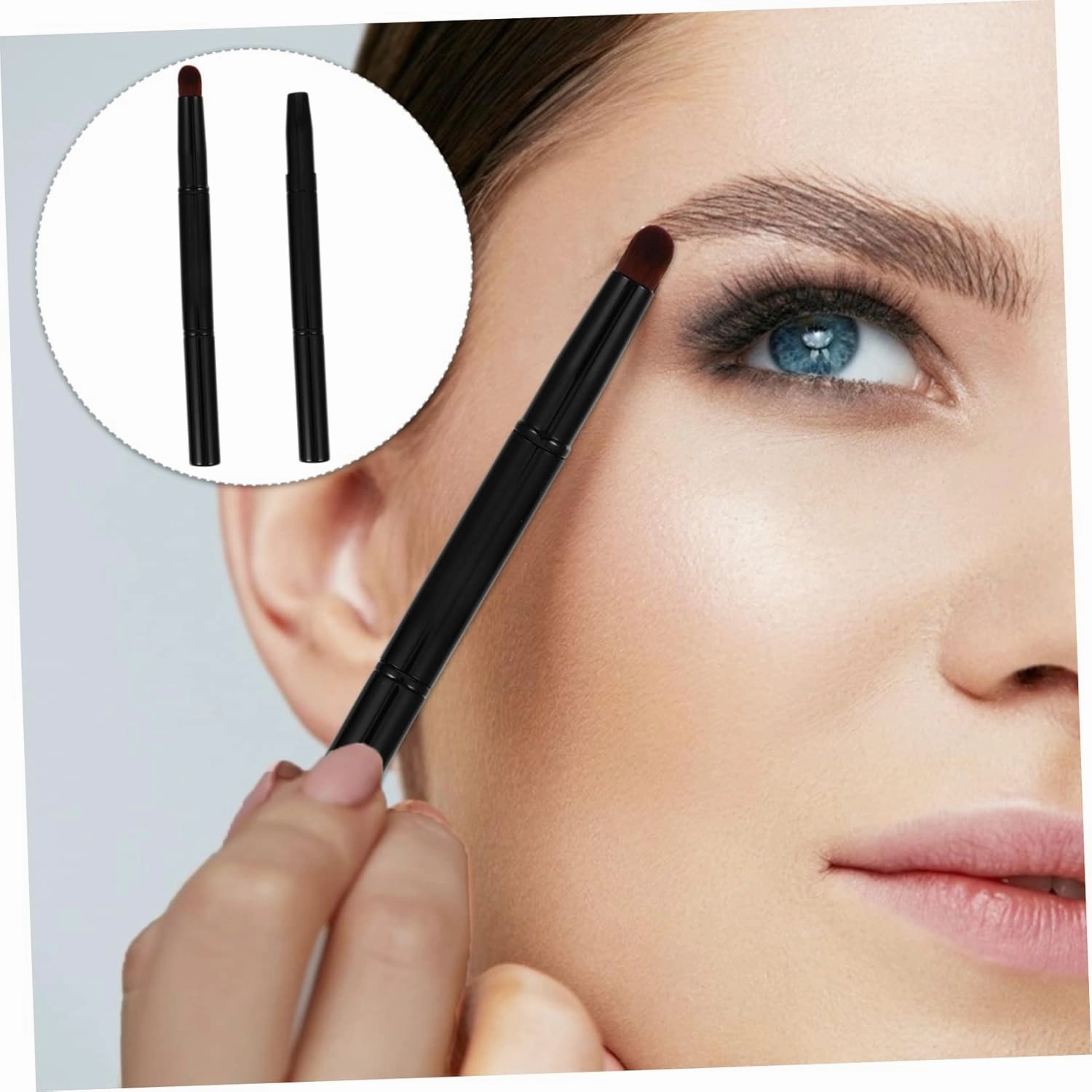 6pcs Portable Double-ended Angled Eyebrow Brush Professional Makeup Tool for Precise Brow Application for Makeup and Beginners for Comfortable Use