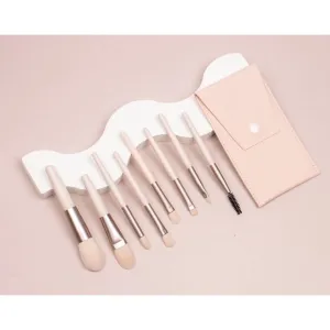 8-piece Mini Makeup Brush Set Portable Makeup Eye Shadow Brush Makeup Tool (Black)
