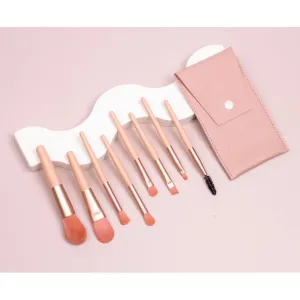 8-piece Mini Makeup Brush Set Portable Makeup Eye Shadow Brush Makeup Tool (C)