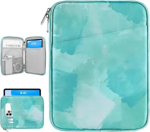 9-11 Inch Tablet Sleeve Bag Carrying Case for iPad 10th Gen 10.9, iPad 9/8/7th Gen 10.2, iPad Air 11", iPad Pro 11 M4 M2 2024, iPad Air5/4 10.9, Galaxy Tab A9  Plus 11"/S9 FE, Sea Salt Green