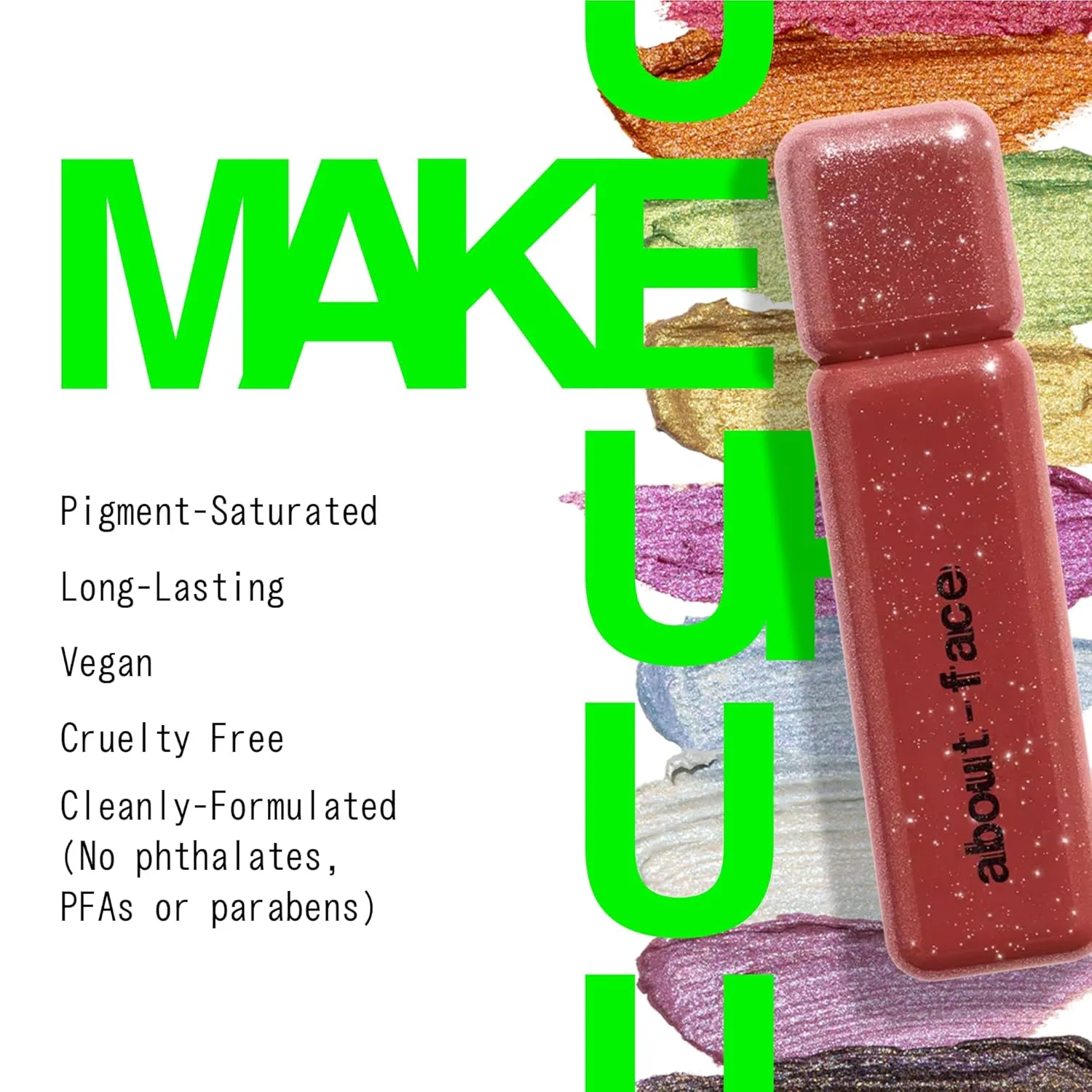 aboutface Fractal Glitter Eye Paint Digital Demise – Smudge-Proof, Long-Lasting Liquid Eyeshadow – Intense Sparkle with Mousse Texture – Vegan, Cruelty-Free, Marula Oil Infused – 0.13oz (Cinnamon)