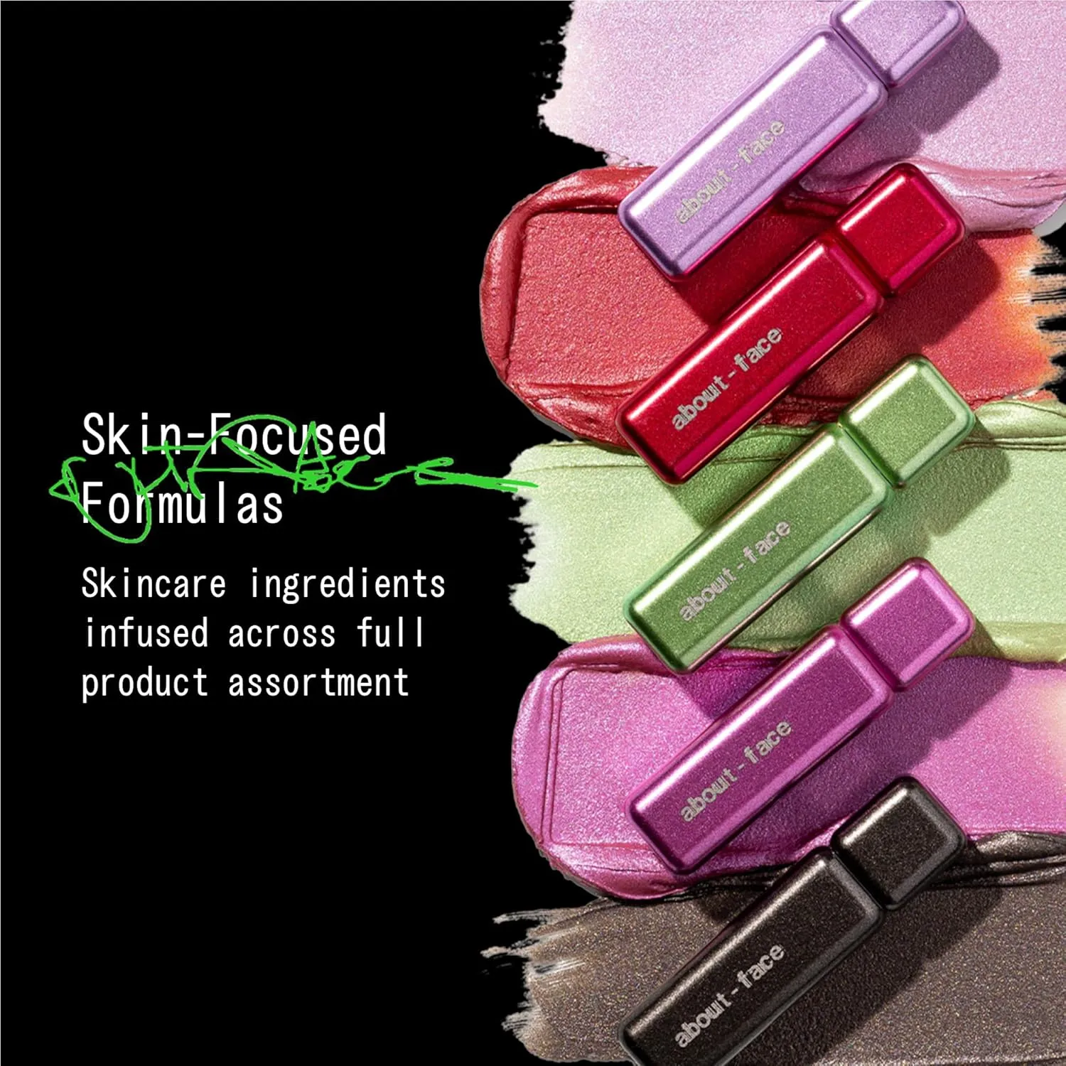 aboutface Fractal Glitter Eye Paint Smolder – Smudge-Proof, Long-Lasting Liquid Eyeshadow – Intense Sparkle with Mousse Texture – Vegan, Cruelty-Free, Marula Oil Infused – 0.13oz (Shimmering Mauve)