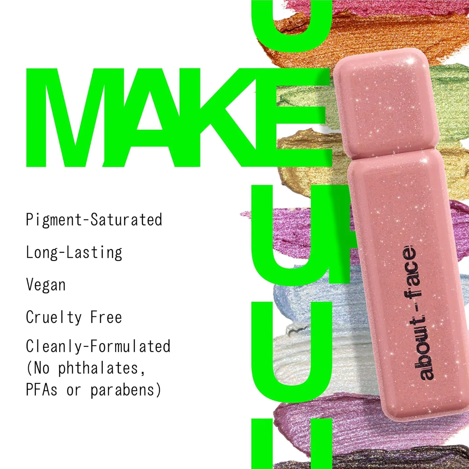 aboutface Fractal Glitter Eye Paint Smolder – Smudge-Proof, Long-Lasting Liquid Eyeshadow – Intense Sparkle with Mousse Texture – Vegan, Cruelty-Free, Marula Oil Infused – 0.13oz (Shimmering Mauve)