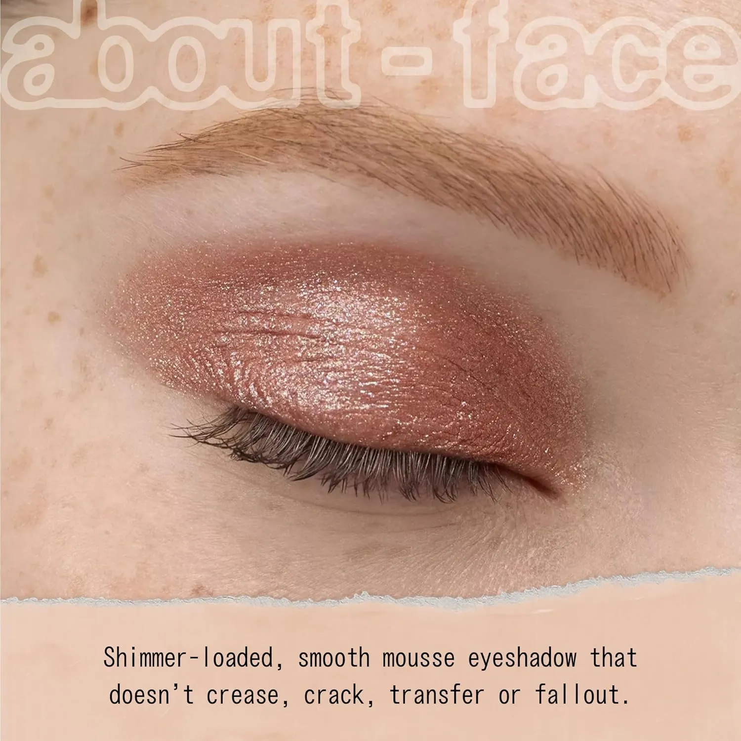 aboutface Fractal Glitter Eye Paint Smolder – Smudge-Proof, Long-Lasting Liquid Eyeshadow – Intense Sparkle with Mousse Texture – Vegan, Cruelty-Free, Marula Oil Infused – 0.13oz (Shimmering Mauve)