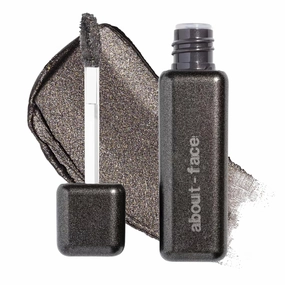 aboutface Fractal Glitter Eye Paint Glitch– Smudge-Proof, Long-Lasting Liquid Eyeshadow – Intense Sparkle with Mousse Texture – Vegan, Cruelty-Free, Marula Oil Infused – 0.13oz (Asphalt Sparkle)