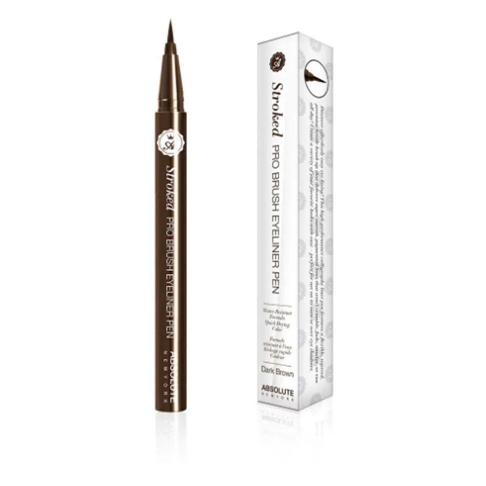 Absolute New York Stroked Pro Brush Eyeliiner Pen (Dark Brown)