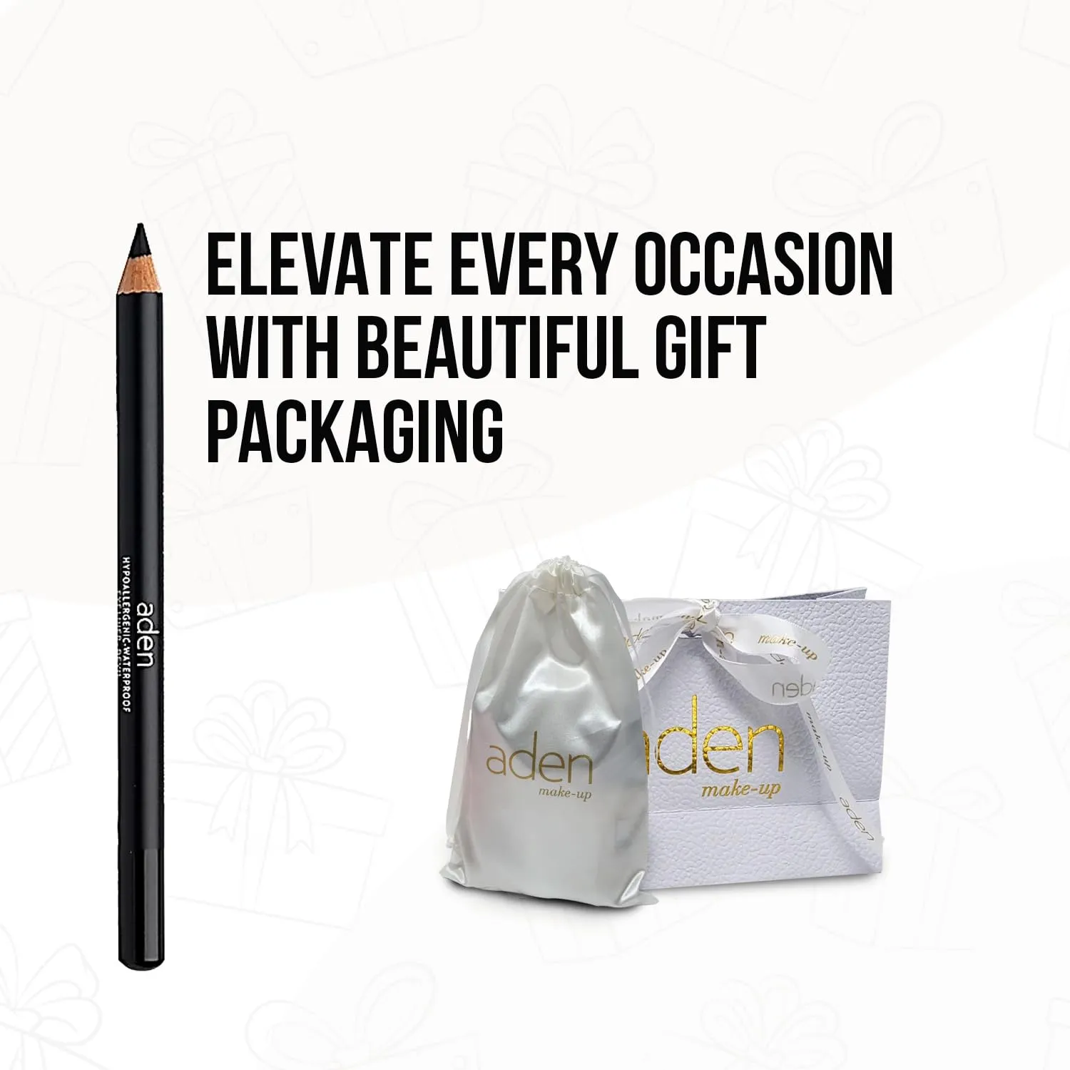 aden Eyeliner Pencil – Durable – Hypoallergenic & Waterproof – Oil free and Highly Pigmented (20 COCO BARK)